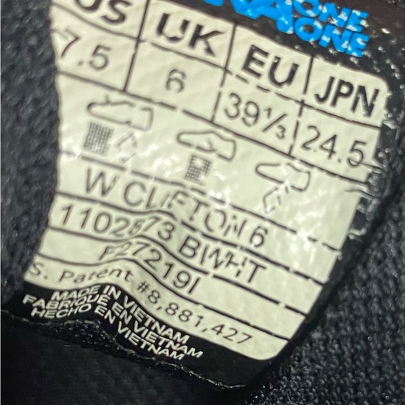 Hoka One One Clifton 6 Black White Women Running Shoes 1102873 BWHT Size 7.5 - Picture 7 of 16